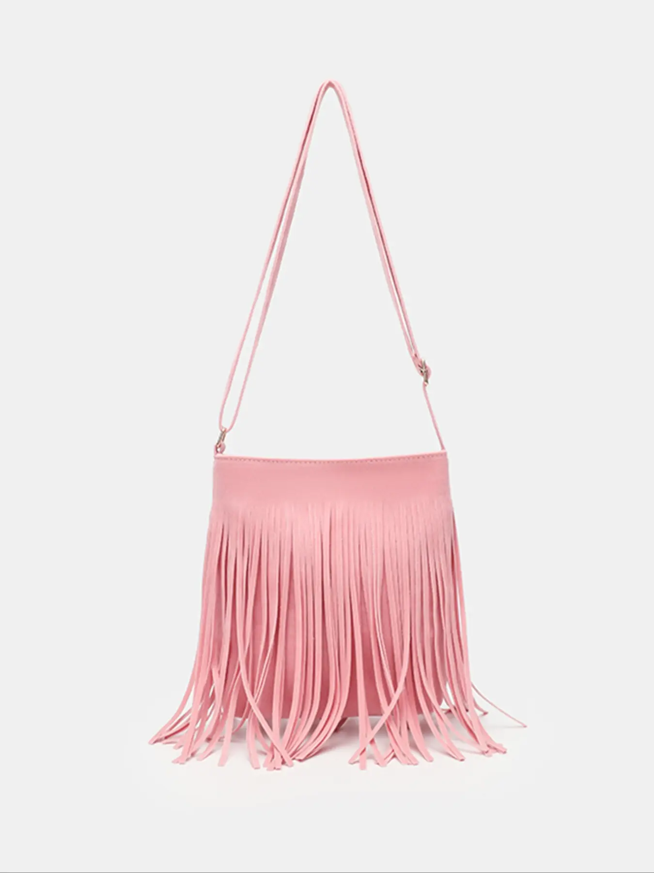 Boho Style Faux Suede Tassel Shoulder Clutch, Retro Fashion Bohemian Crossbody Bag, Daily Versatile Women's Handbag, Fringe Hobo Bag, Fashionable Bohemian Bag