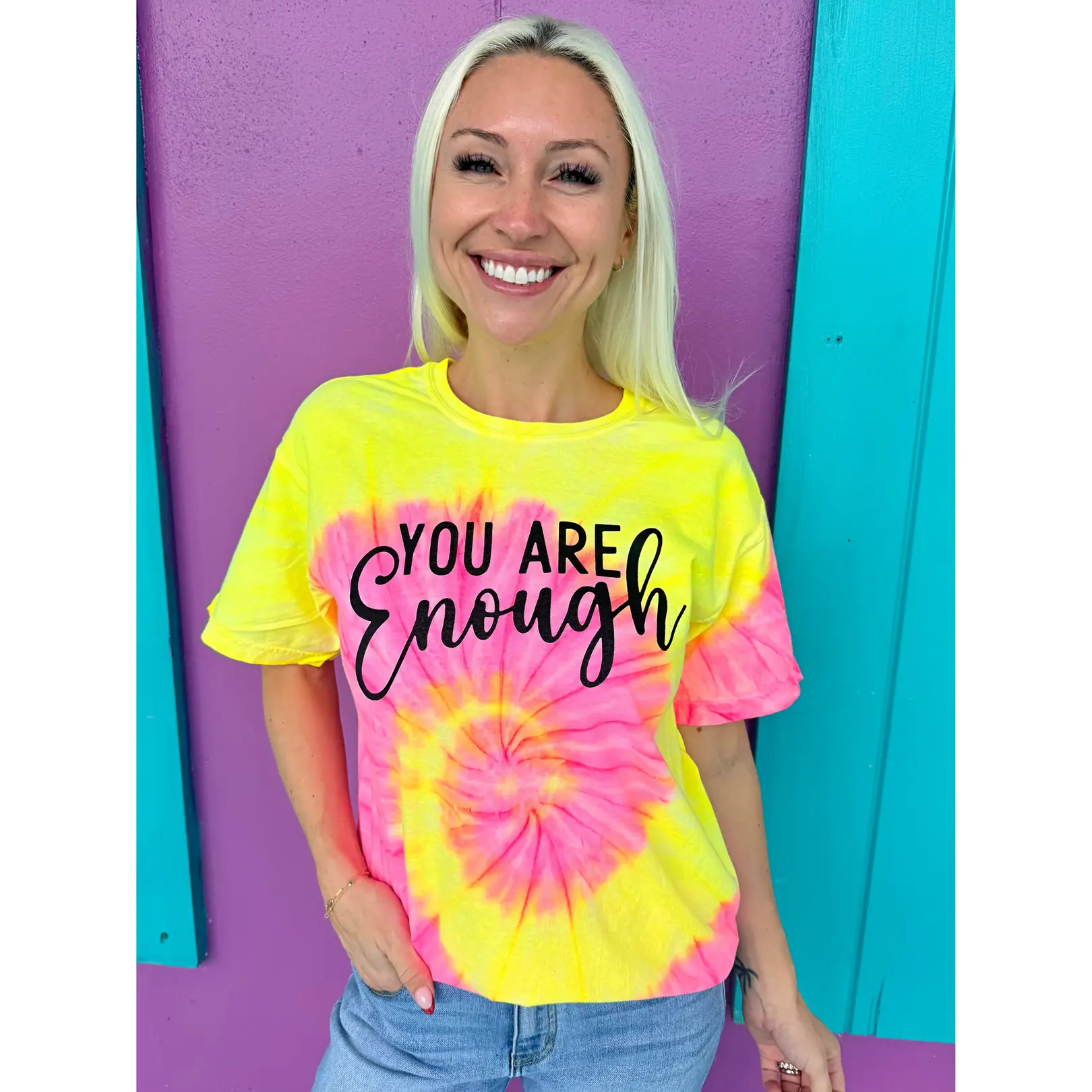 You Are Enough Tie-Dye Tee