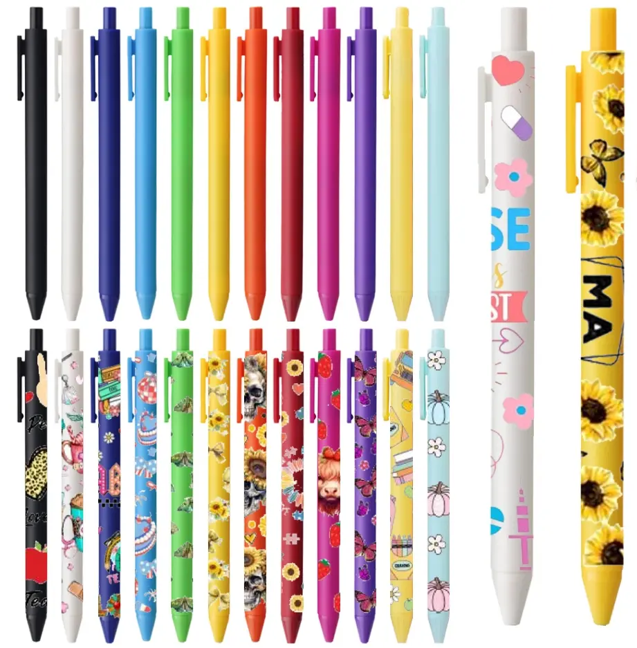 48cs UV DTF Plastic Pen for pen sticker，With cartoon stickers, your pen will be different and unique every day Crafts