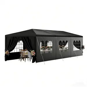Party Tent with Removable Sidewalls, 10*20'/30' Outdoor Canopy Tent ,  Waterproof Gazebo for Birthday Wedding Events Beach BBQ