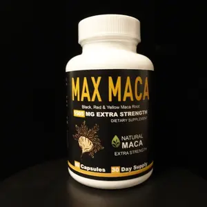 MAX MACA Extra Strength Capsules – 1505mg Triple Maca Root (Black, Red, Yellow) – 60 Capsules, Natural Energy & Vitality Supplement