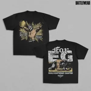 Rey Mysterio Vintage Washed T-Shirt 2026, World Heavyweight Champion WrestleMania WWE Lucha Mask Graphic Tee, Oversized Streetwear Shirt