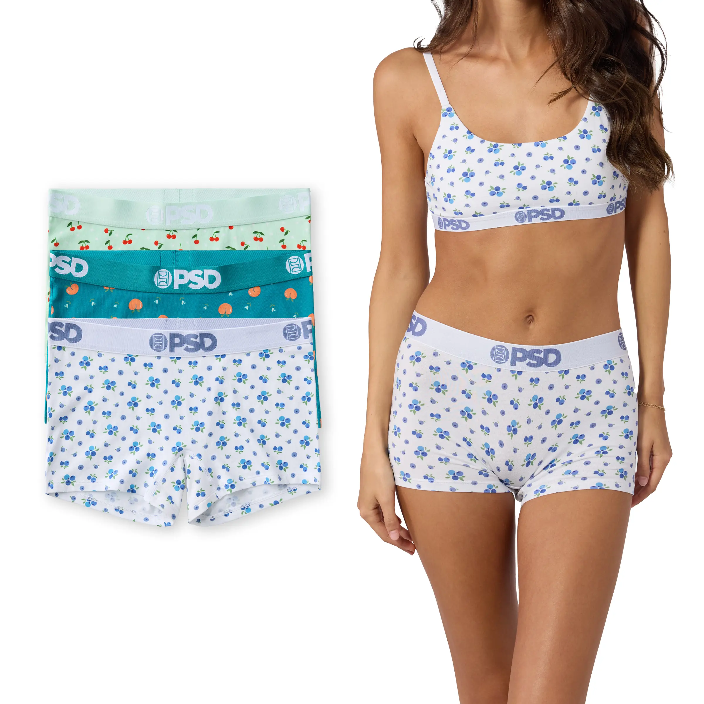 PSD Womens Fruity Boy Short Underwear 3 Pack Boxed Gift Set - Comfortable, Breathable, Ultra-Light Premium Modal Fabric