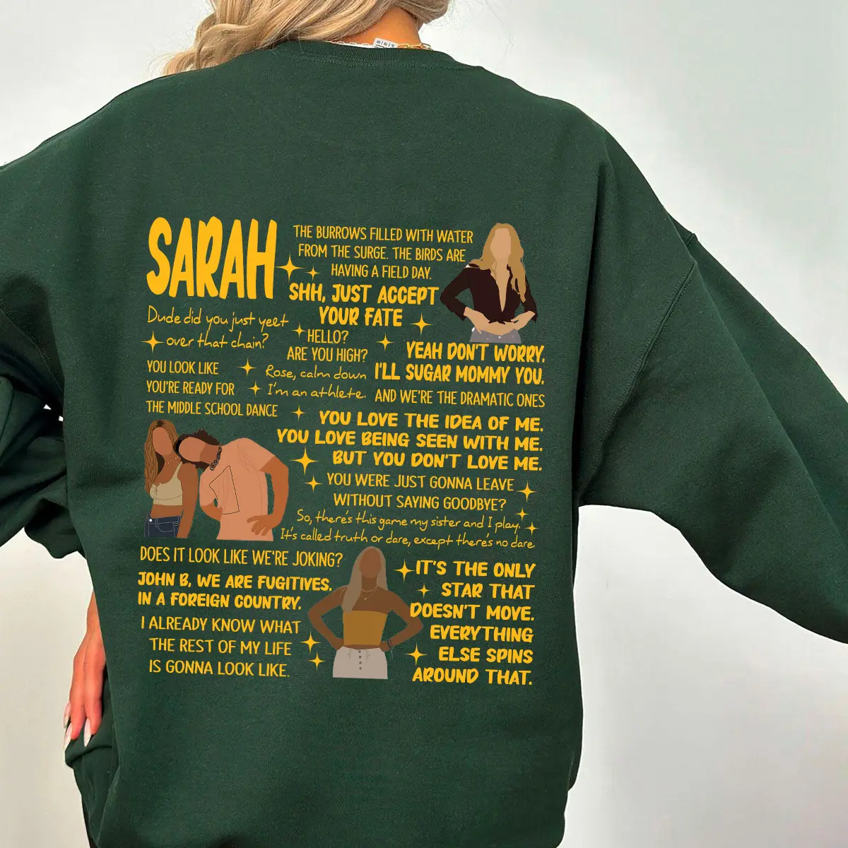 [Only On Back] 0uter Banks OBX4 Sarah T-Shirt Sweatshirt Hoodie, P4L Paradise On Earth Pogue Shirt