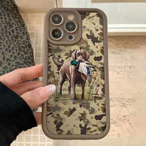 Camo Pattern Dog Pattern Phone Case, Full Body Shockproof Phone Protective Cover, Phone Accessories Compatible with iPhone 11 12 13 14 15 16 17 Pro Max, Casing.QXB641