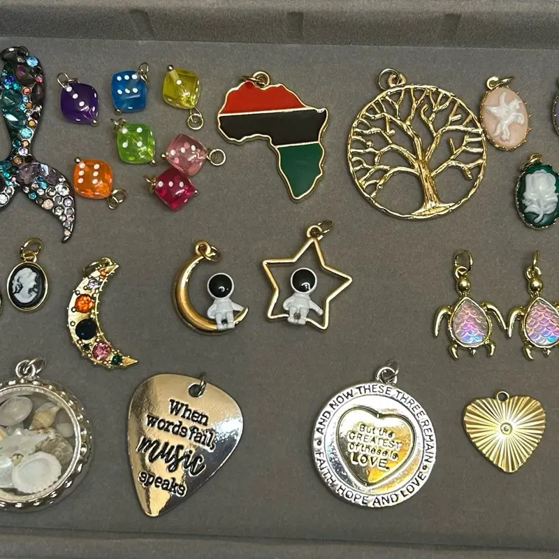 Premium Charm - Assorted Charms with Tree of Life, Africa Map, and Musical Notes