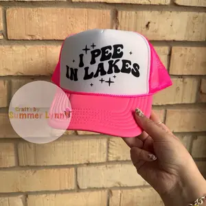 I pee in lakes trucker hat