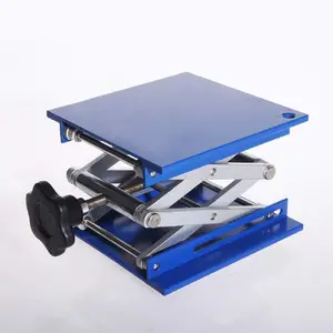 Lab Jack Stand Table Lift Laboratory Lift Aluminium Oxide Lab Stand Lifter Scientific Scissor Lifting Jack Platform (6''X6'')