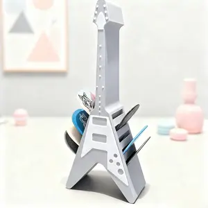 3D Printed Fashion Guitar Pick Holder Stand, Creative Desktop Storage Box, Multifunctional Music Gift, Four Color Options, 12cm Portable Size