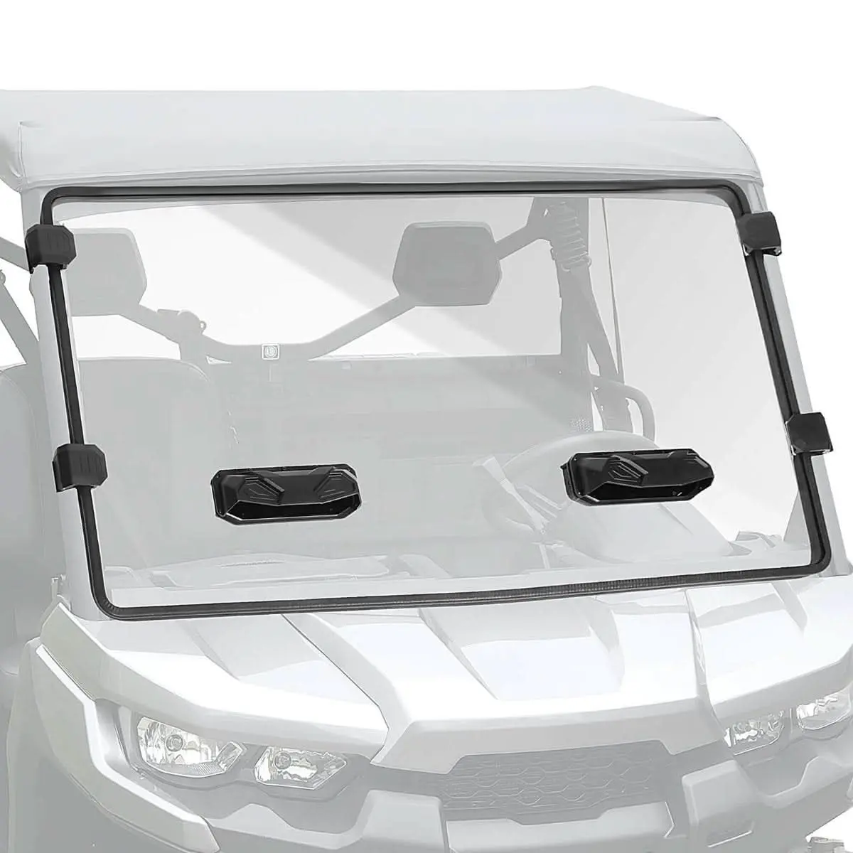 StarknightMT Scratch Resistant Vented Windshield Compatible With 2016-2026 Can-Am Defender HD5/HD8/HD10/MAX, Front Full Defender Windshield Hard Coated Polycarbonate Dust Windscreen