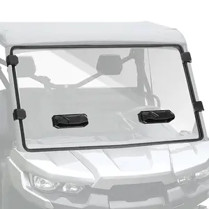 StarknightMT Scratch Resistant Vented Windshield Compatible With 2016-2026 Can-Am Defender HD5/HD8/HD10/MAX, Front Full Defender Windshield Hard Coated Polycarbonate Dust Windscreen