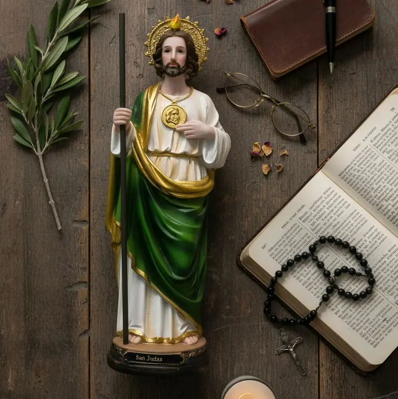 San Judas Regular 12 inch Statue Religious High-Quality Craftsmanship Durable Material Perfect for Altars Prayer Spaces or Gifting