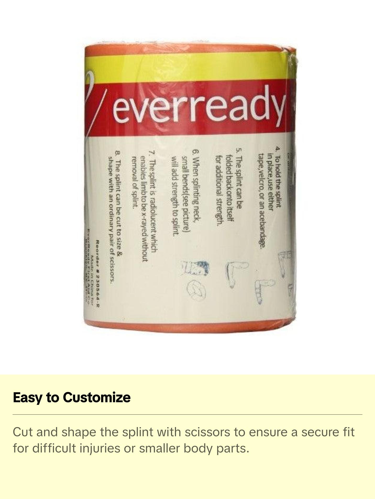 Ever Ready First Aid Universal Aluminum Splint, 36 Inch Rolled, 5 Ounce