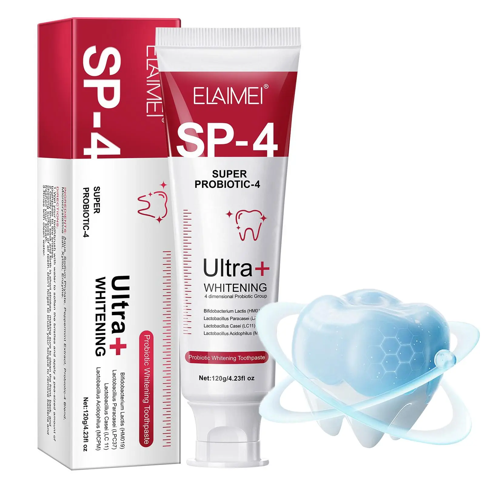 ELAIMEI SP-4 Probiotic Oral Cleansing Toothpaste: Enriched with beneficial probiotics, it cleans teeth, freshens breath, maintains oral health, and helps you achieve a confident, bright smile. Oral Care Toothpaste