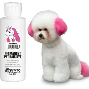 Permanent Dog Hair Dye, Pet Hair Dye Safely Used by Grooming Salons for a Decade, Pet Safe Dye Lasts Over 20 Washes, Bright Color for Dogs and Horses (Adrian Pink)
