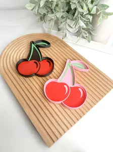 Cherry Tray Trinket Desk Organizer For Crafts & Office Space Organize Small Parts Paper Clips Beads Rhinestones Charms & Jewelry Pieces