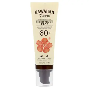 Hawaiian Tropic Sheer Touch, Face Sunscreen Lotion, SPF 60+, 2.5 fl oz (74 ml)
