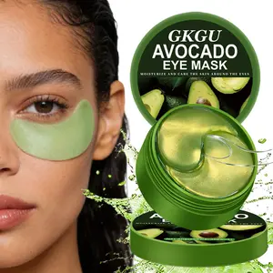 60pcs GKGU Hyaluronic Acid and Avocado Eye Mask, Tighten and Improve the Skin Around the Eyes, Brighten the Complexion, Fade the Dark Circles, Brighten the Eye Skin, Eye Care| Eye Facial Mask| Moisturizing Eye Mask| Exquisite Gifts| Under Eye Patches
