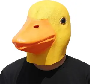 Yellow Duck Mask - Halloween Latex Animal Full Head Mask