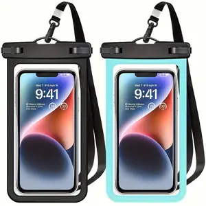 2 Waterproof Phone Pockets, Suitable For IPhone 16, 15, 14, 13, 12, 11 Pro Max And Models Under 7 Inches