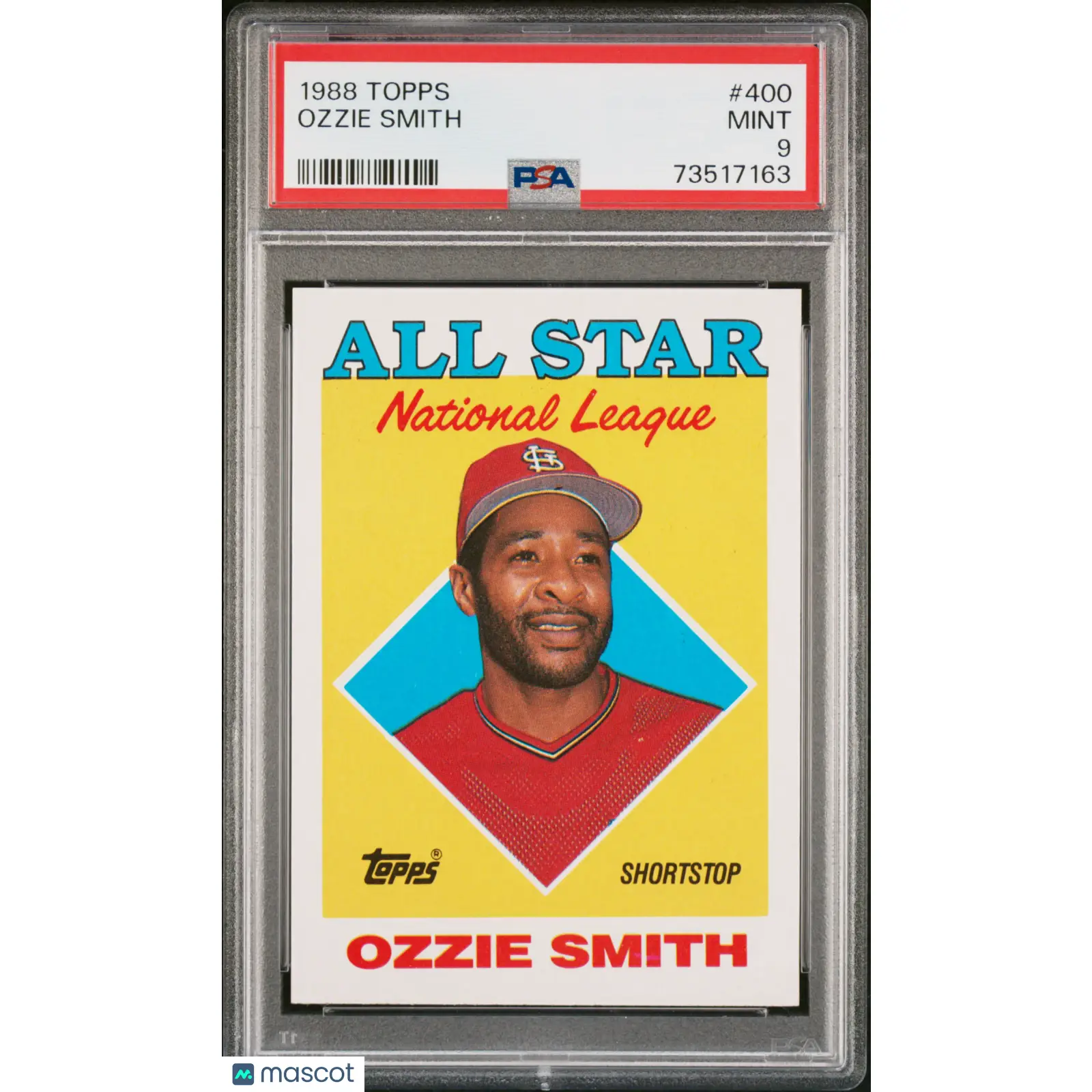 Ozzie Smith PSA 1988 Topps Baseball #400 9 73517163