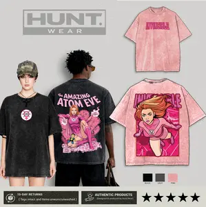 Atom Eve From Invincible T-Shirt , Back and Front Print, Superhero Fans | Invincible ss4 Comics T-Shirt, TV Show Comics Washed T-shirt invincible war graphic tee Menswear streetwear lover