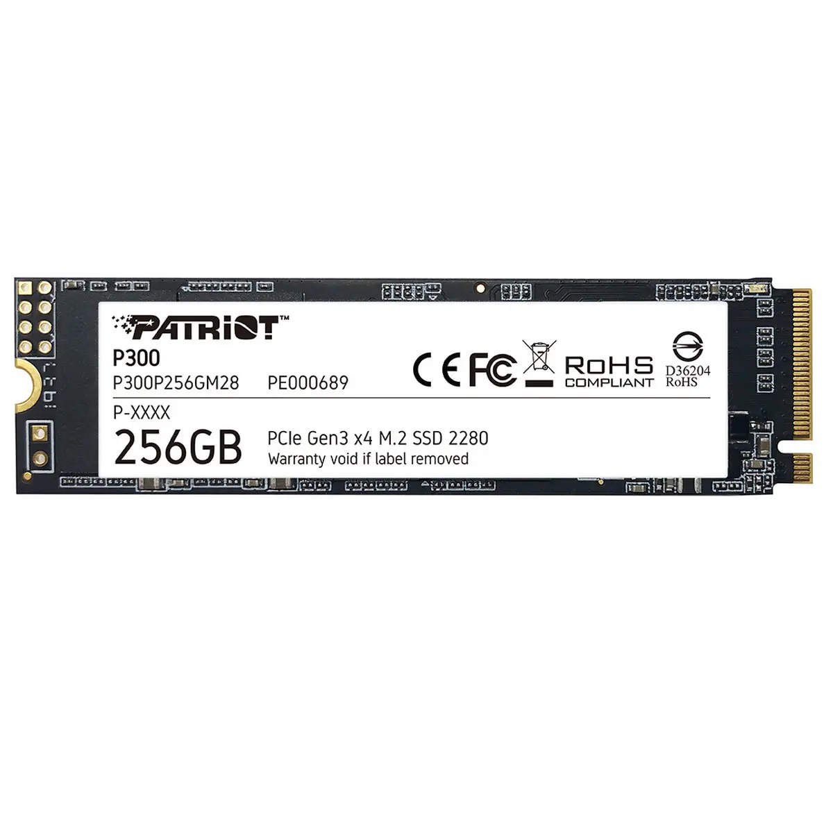 Patriot P300 256GB NVMe PCIe Gen 3.0 x4 M.2 Internal SSD