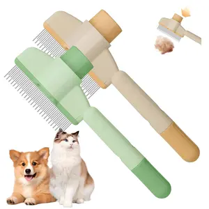 Pet Grooming Comb for Dogs & Cats, One-Click De-Shedding Brush, Massaging Dematting Tool, Effective Fur Removal, Easy Cleaning, Grooming Supplies