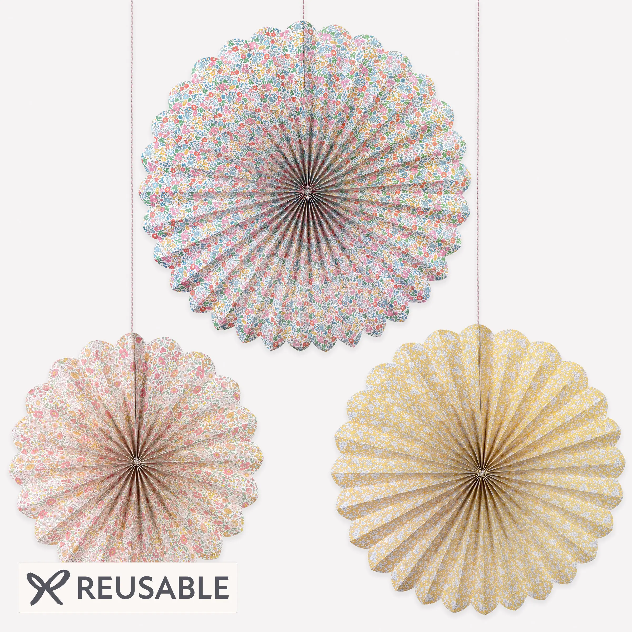Meri Meri x Liberty Giant Pinwheel Decorations (x 3)