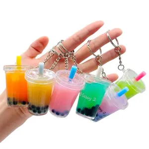 Boba Tea Keychain with Liquid - Phone Accessory - Accessories
