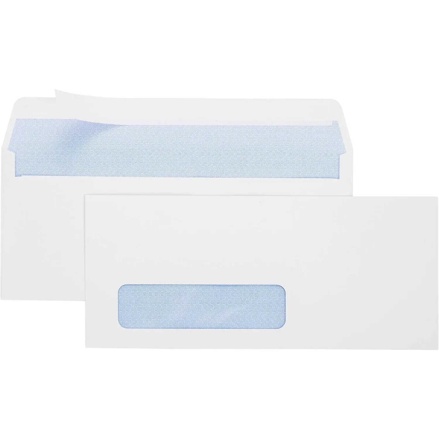 500#10 Envelopes SELF SEAL Business Envelope Single Window Design, Security Tint Pattern for Secure Mailing, Invoices, Statements & Legal Document, 4-1/8 x 9-1/2 Inches