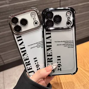 Designed by Jeremiah Wen, this four corner anti drop and anti slip TPU all inclusive lens electroplated phone protective case is suitable for iPhone 17, 16, 15, 14, 13, 12, 11, XS X and other series models. It can be given as a gift to friends or family