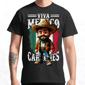 [100% Cotton] Graphic Tshirt Tee with Mexican Cowboy Graphic Tee Funny Shirts men Gifts Ballhog Summer Shirt For Casual Cotton T-Shirt