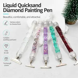 Glow-in-the-Dark Flowing Sand Diamond Painting Dot Drill Pen Set - Comfortable Grip, High Durability DIY Diamond Painting Tool Accessory