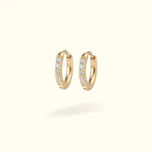 Gold Titanium Crystal Huggies