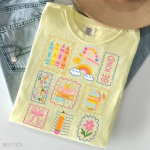 Comfort Colors Teacher Life Shirt, Cute Be Kind Shirt, Back to School Shirt, Team Elementary School Teacher Shirt, School Supply Shirt