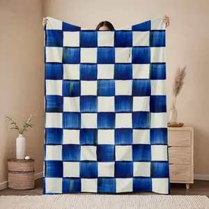 Mackenzie Childs Royal Check Blanket - Soft, Warm and Lightweight