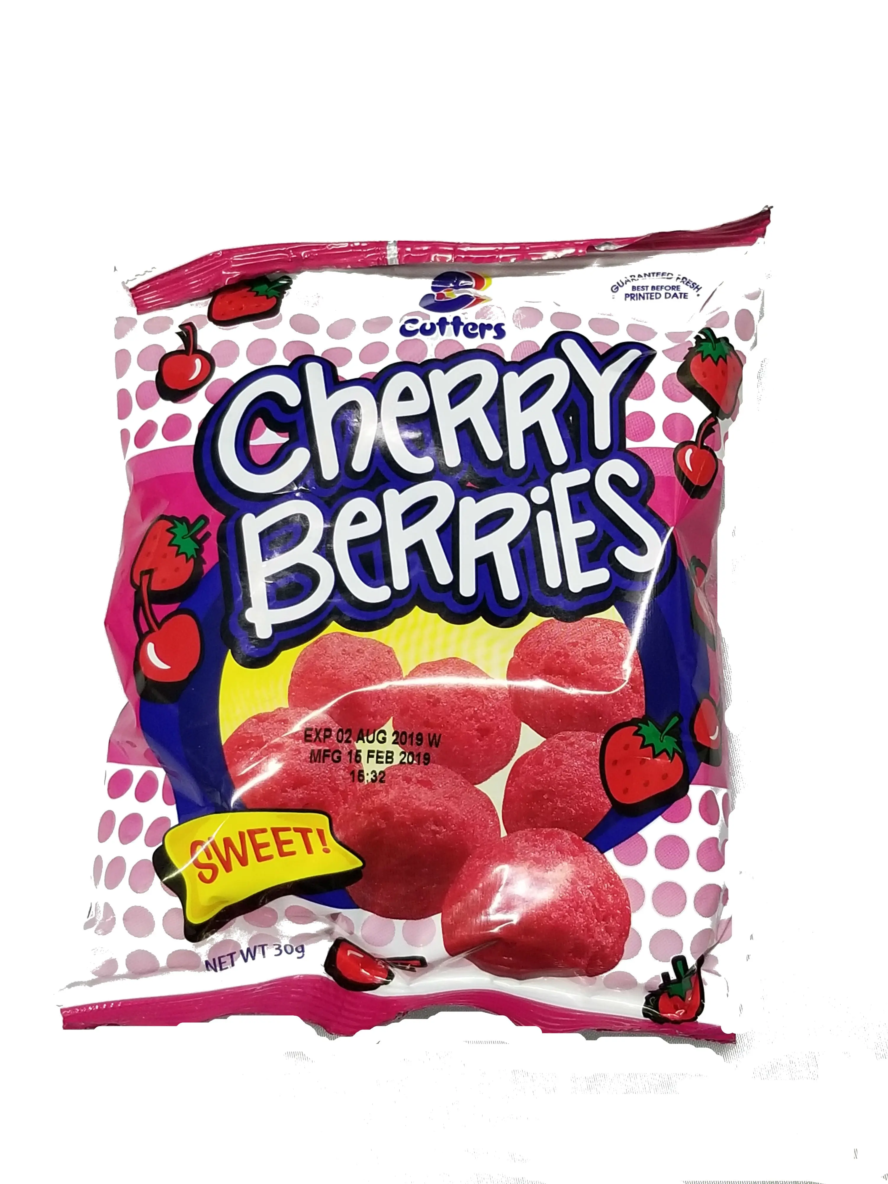 Cutters Cherry Berries Sweet Snack Candy Bonbon - 1 Pack Quantity Per Pack
