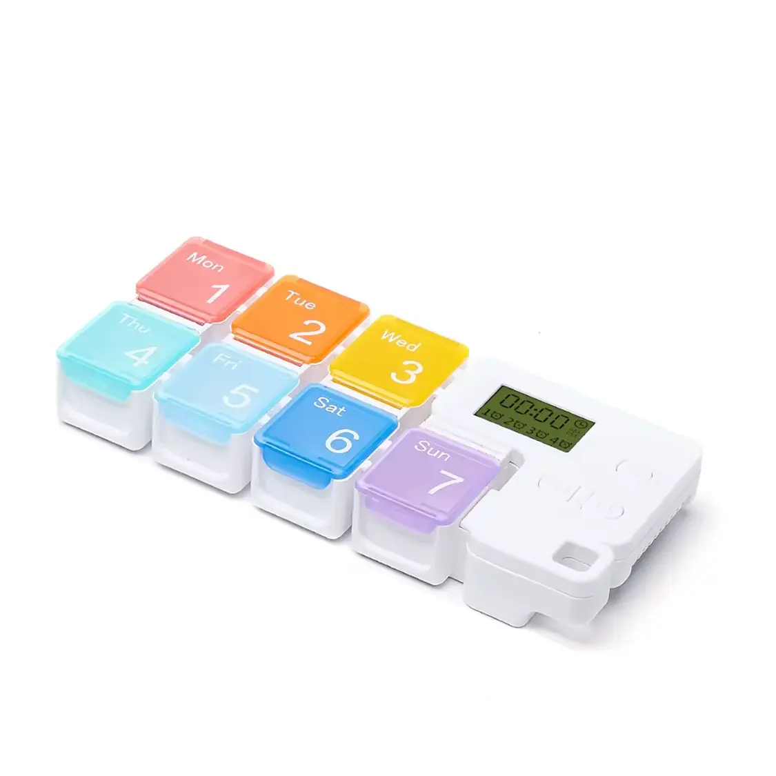 7-Day Smart Pill Organizer with Alarm Reminder | Portable Weekly Medicine Box | LCD Medication Reminder Case | Secure Travel Pill Box for Vitamins, Tablets & Supplements