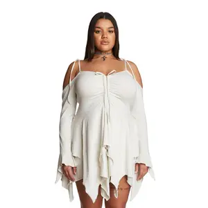 Plus F is For Fairies Handkerchief Dress - Ivory