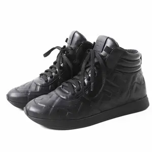 Pre-owned FENDI Others Small Leather Goods FF logo leather sneakers
