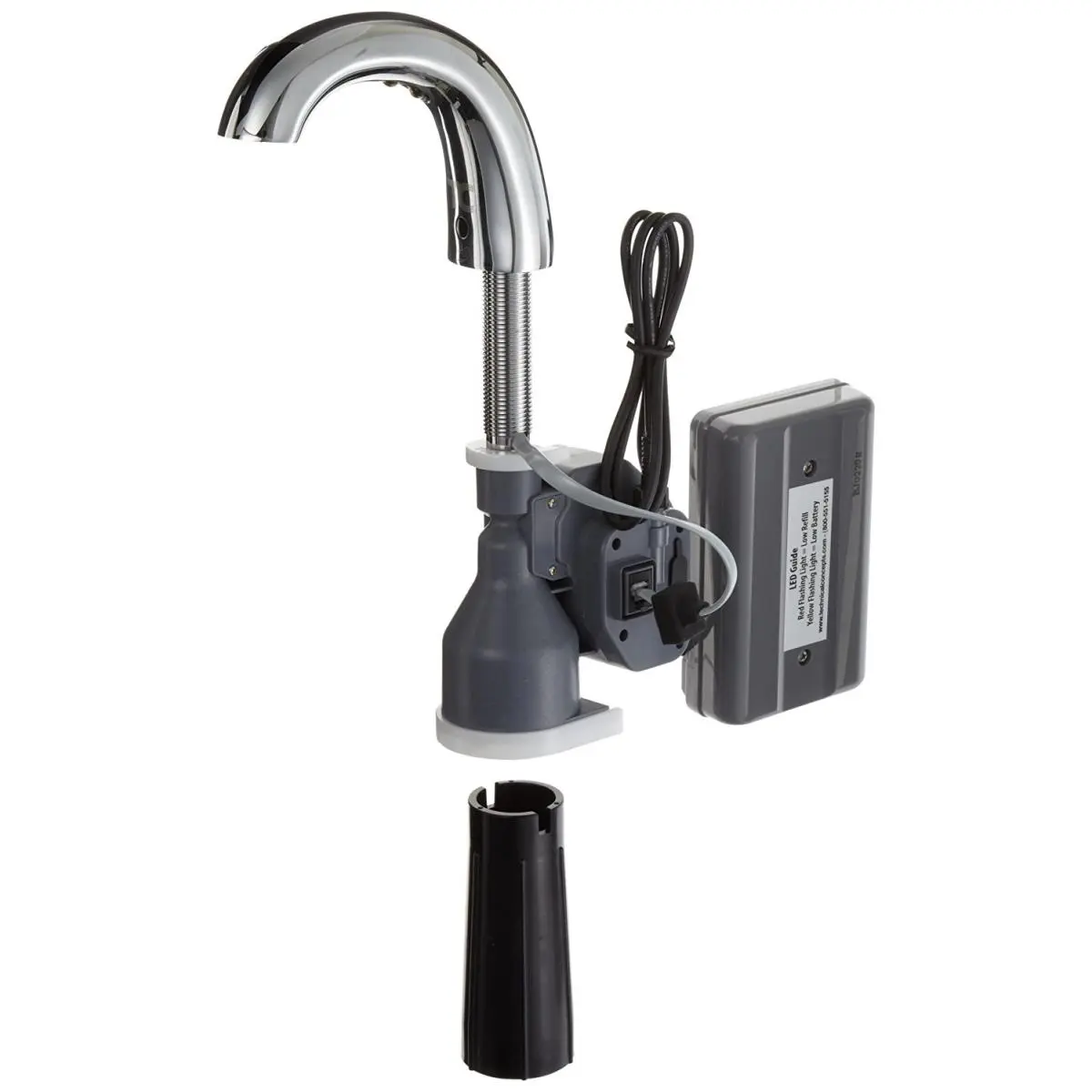 212 MAIN Touchless Soap Dispenser - Rubbermaid Commercial FG4870465 1-Shot High Yield Model with 2.8 lbs Refillable Leak-Proof Bottle, Chrome Finish