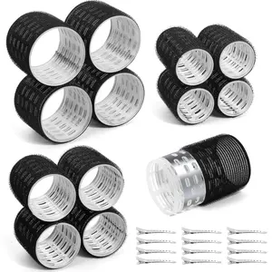 Thermal Rollers for Hair, 24PCS Jumbo Rollers Hair Curlers with Clips, Large Roller with 63mm 48mm 36mm Self Grip Thermal Hair Roller for Long Medium Short Hairs Volume