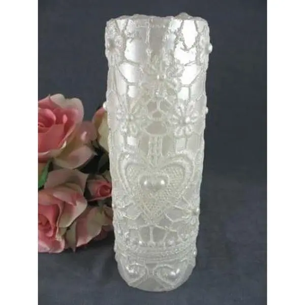 Heart Lace Wedding Unity Candle