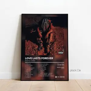 Destroy Lonely - Love Lasts Forever - Custom Album Print - Hip Hop Album Poster - Personalized Album Cover - Destroy Lonely Poster - Gifts