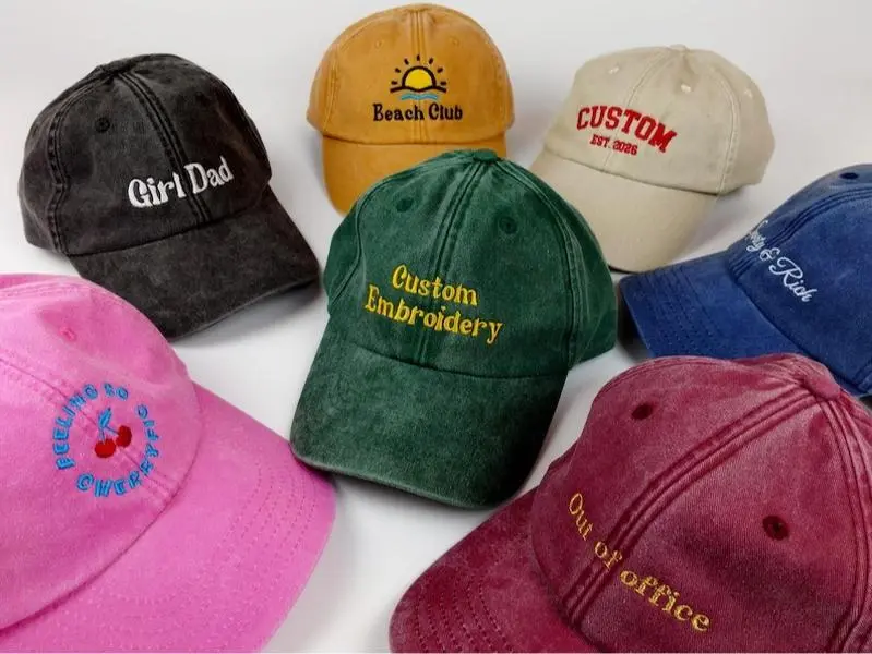 Custom Name Baseball Cap | Personalized Embroidered Hat | Adjustable Unisex Cap