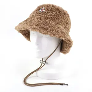 Pre-owned MONCLER Polyester Small Leather Goods BERRETTO Logo Patch Boa Bucket Hat