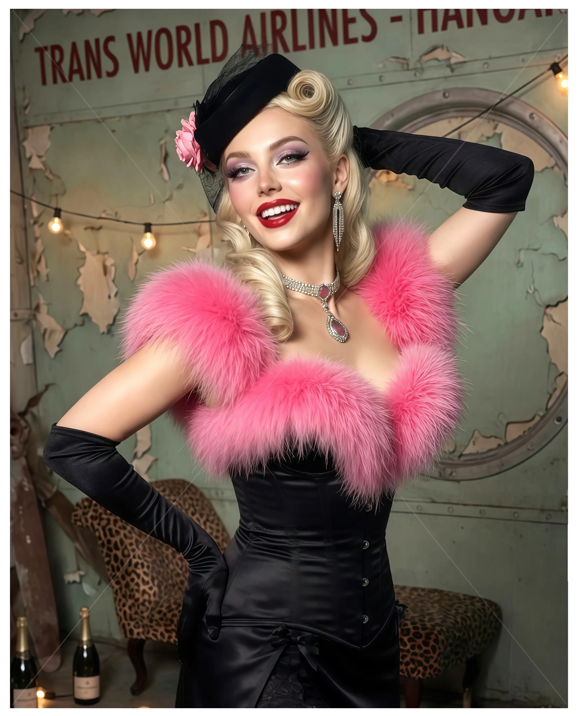 8x10 Photo Art Print Photograph Semi-Gloss Retro Female Portrait Model Picture Blonde Woman Print #95734