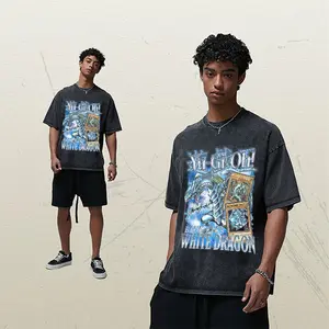 Yu-Gi-Oh! Anime Surrounding stshirt Blue eyes white dragon - vintage style t-shirt Breathable Unisex