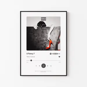 [Sale Up To 40%] [Unframe] Nine Vicious "U Fancy?" Poster, Underground Rap Wall Art, Aesthetic Hip Hop Decor, Modern Song Artwork, Music Room Decor, Gift for Fans